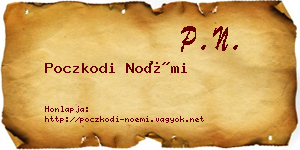 Poczkodi Noémi névjegykártya
